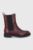 Vagabond Ghete Chelsea de piele femei, culoarea bordo, cu toc plat