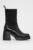 Vagabond Shoemakers Ghete Chelsea de piele femei, culoarea negru, cu toc drept